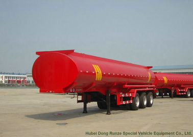 China Tri Axle Stainless Steel Tanker Semi Trailer , Palm Oil / Crude Oil Tanker Trailer supplier