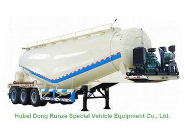China Steel Bulk Powder Cement Hauling Trailers , Cement Semi Trailer 58cbm 3 Axle supplier