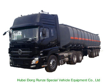China Tri Axles Caustic Soda Chemical Delivery Truck For 30 - 45MT Sodium Hydroxide supplier