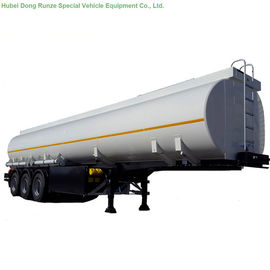 China 50 -55Cbm Stainless Steel Tanker Semi Trailer , 3 Axle Gasoline / Diesel Fuel Tank Trailer supplier