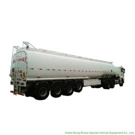 China 45m3 Aluminum Tank Semi Trailer Tri Axle For Diesel ,Oil , Petrol , Fuel Transport supplier